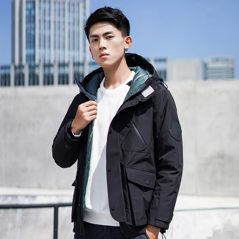 

Модный высококачественный новый мужской пуховик, зеленая утка, одежда