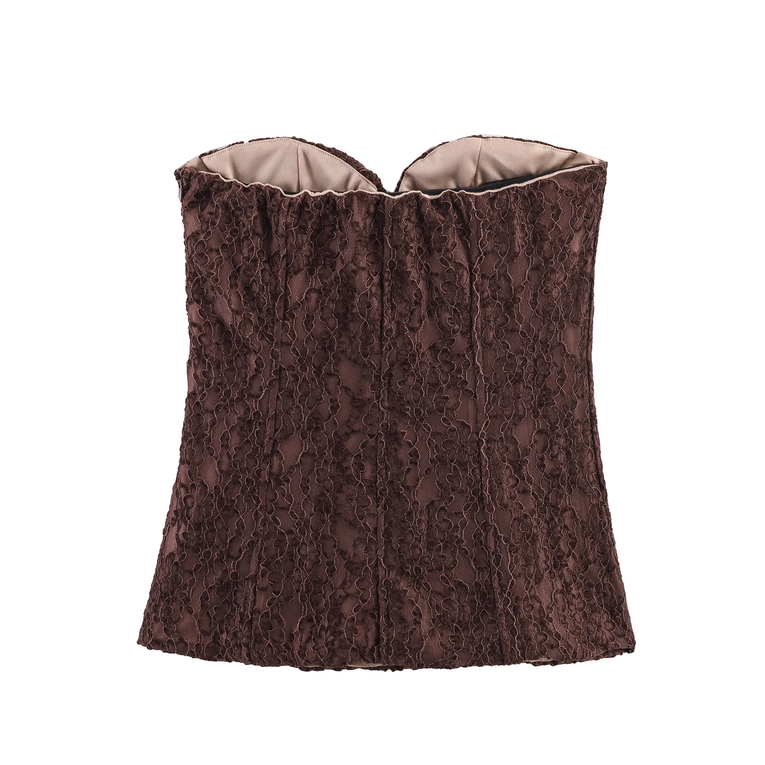 Französische sexy Pure Desire Design Camisole Weste für Damen Sommeroberbekleidung trägerloses trägerloses trägerloses Top – Detail 4