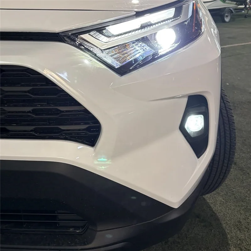 도요타 RAV4 2023 2024 안개등 커버 그릴 베젤 프레임 TO2593129 TO2592129 용 LED 전면 안개등 세트