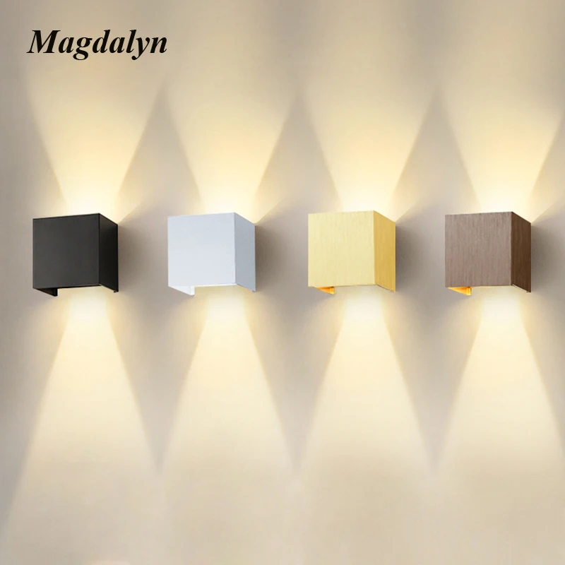 Magdalyn Sensor Outdoor Wall Lamps Cube Vintage Sconce Balcony Home Decor Modern Patio Interior Waterproof Led Lights cloth furniture cover 210d oxford protective for rattan table cube chair sofa waterproof rain garden patio dustproof cover