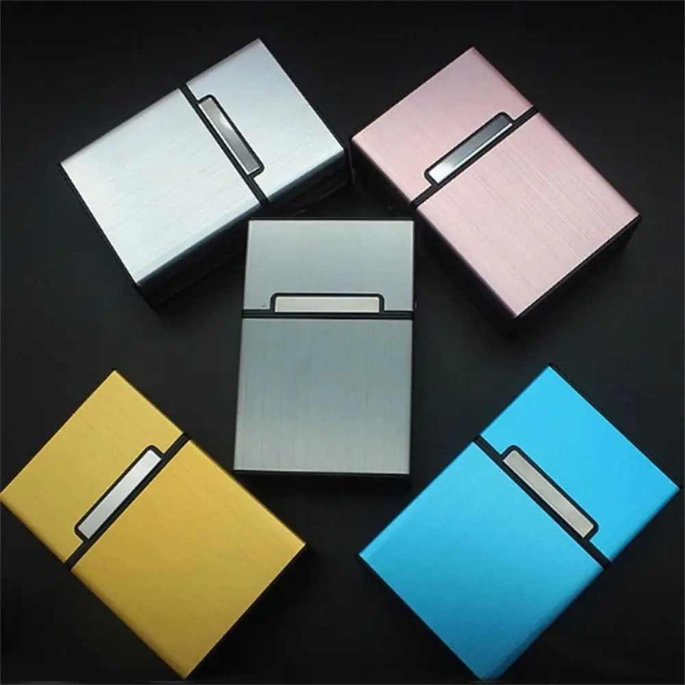 

Magnetic Button Business Card Box Lightweight Aluminum Alloy Name Card Holder Metal Box Elegant Design ID Card Case Storage Box
