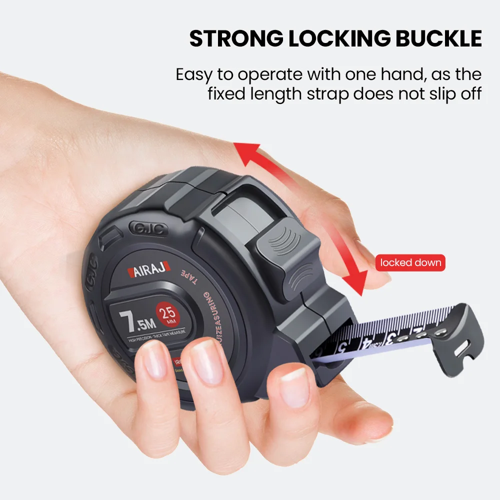 Tape Measure 3m/5m/7.5m Ft/Metric High Precision Wear-resistant Easy Read Measuring Home Site Construction
