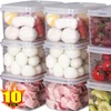 1/10pcs Refrigerator Storage Box Fridge Fresh Vegetable Fruit Storage Container Food Crisper Box with Lid Kitchen Organizer 1