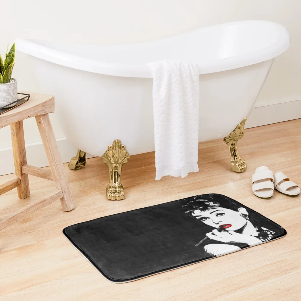 

Audrey hepburn Bath Mat Rug Bathroom Bathtub Anti Slip Home Entrances Accessories Sets For The Bathroom Mat