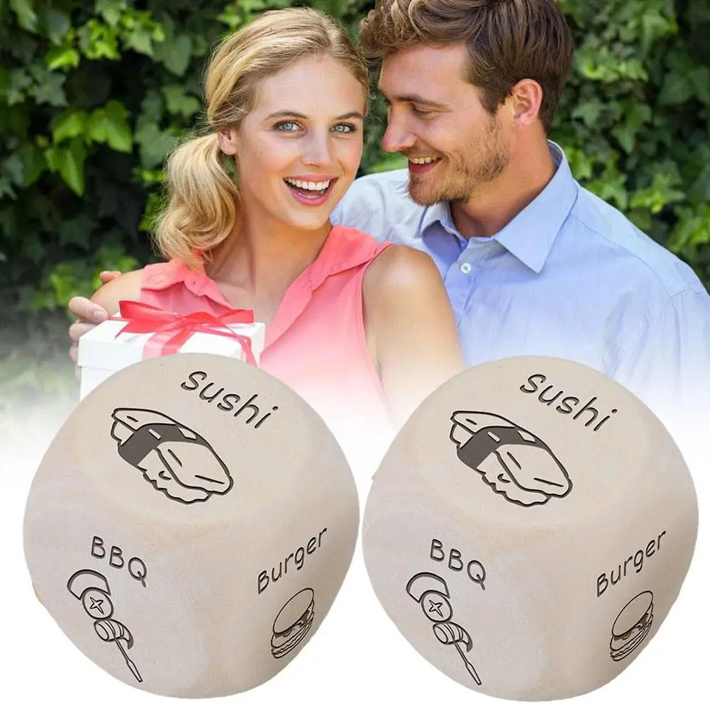 Divertente Gioco Di Dadi In Legno Scegli Film E Cibo Coppia Data Cosa Mangiare Giochi Dadi Notturni Vedere La Cena Con Gli Amici Decis E8K5