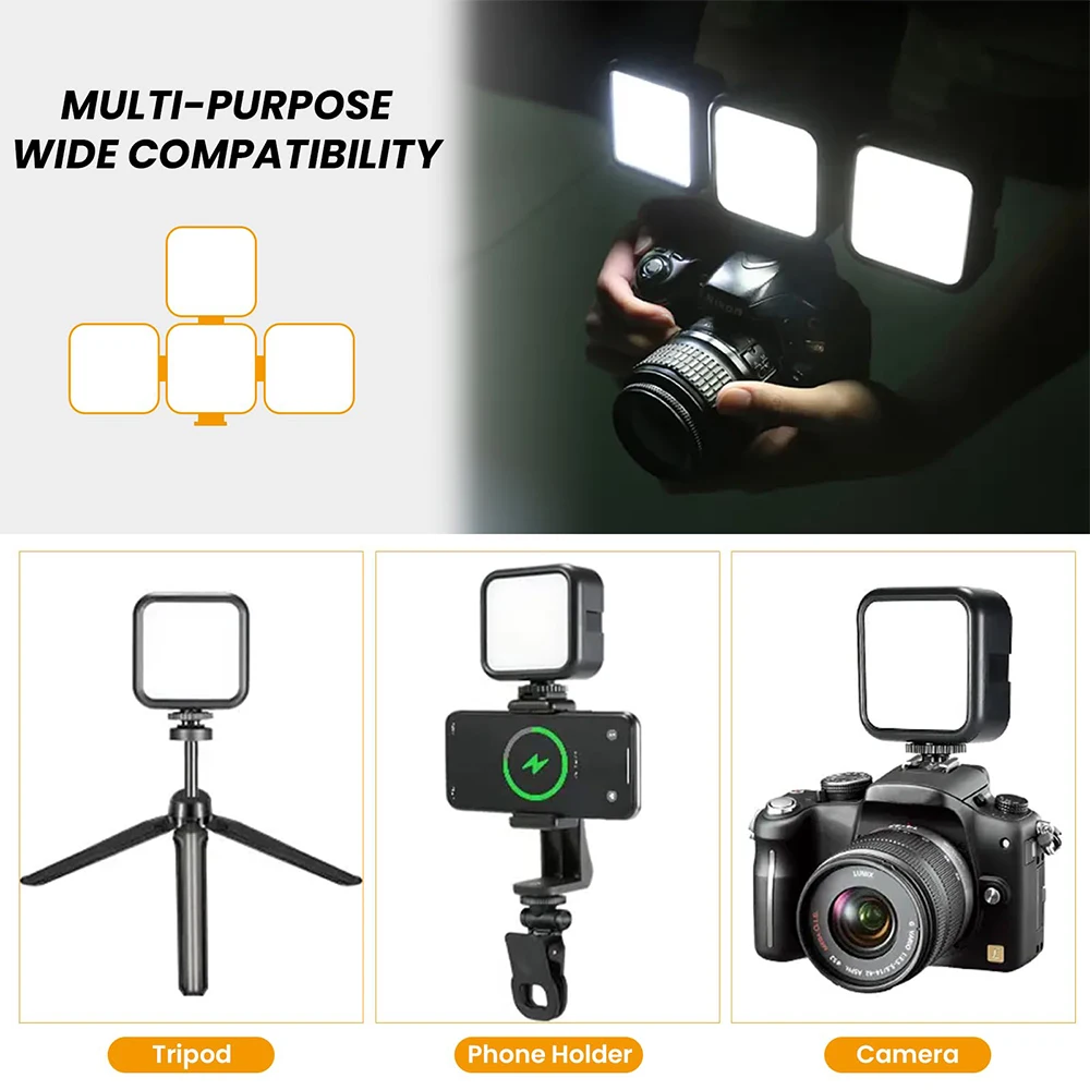 Pocket RGB Fill Light Portable LED Video Mini For Camera Smartphone GoPro Laptop Selfie Adjustable Lamp