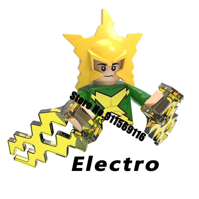 DISNEY Mysterio Doctor Octopus Spiderman Green Goblin Building Blocks Doctor Strange Sandman Lizard Action Figure Kid Toy Bricks M-PG1851