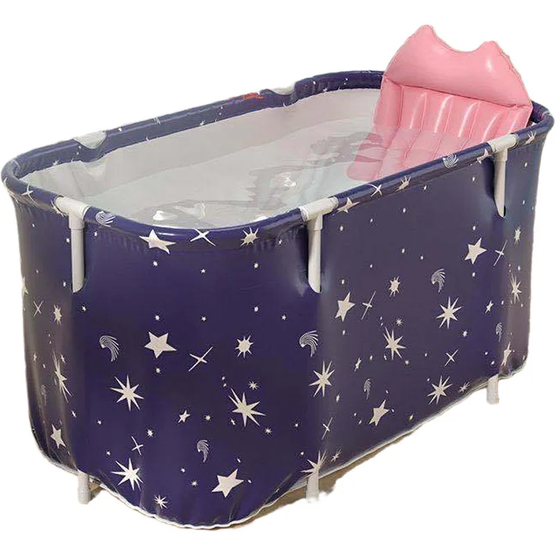 Folding Heating Bathtub Folding and Heating Bathing Bucket for Adults Household Sitting Bathtub Full Body Bathtub