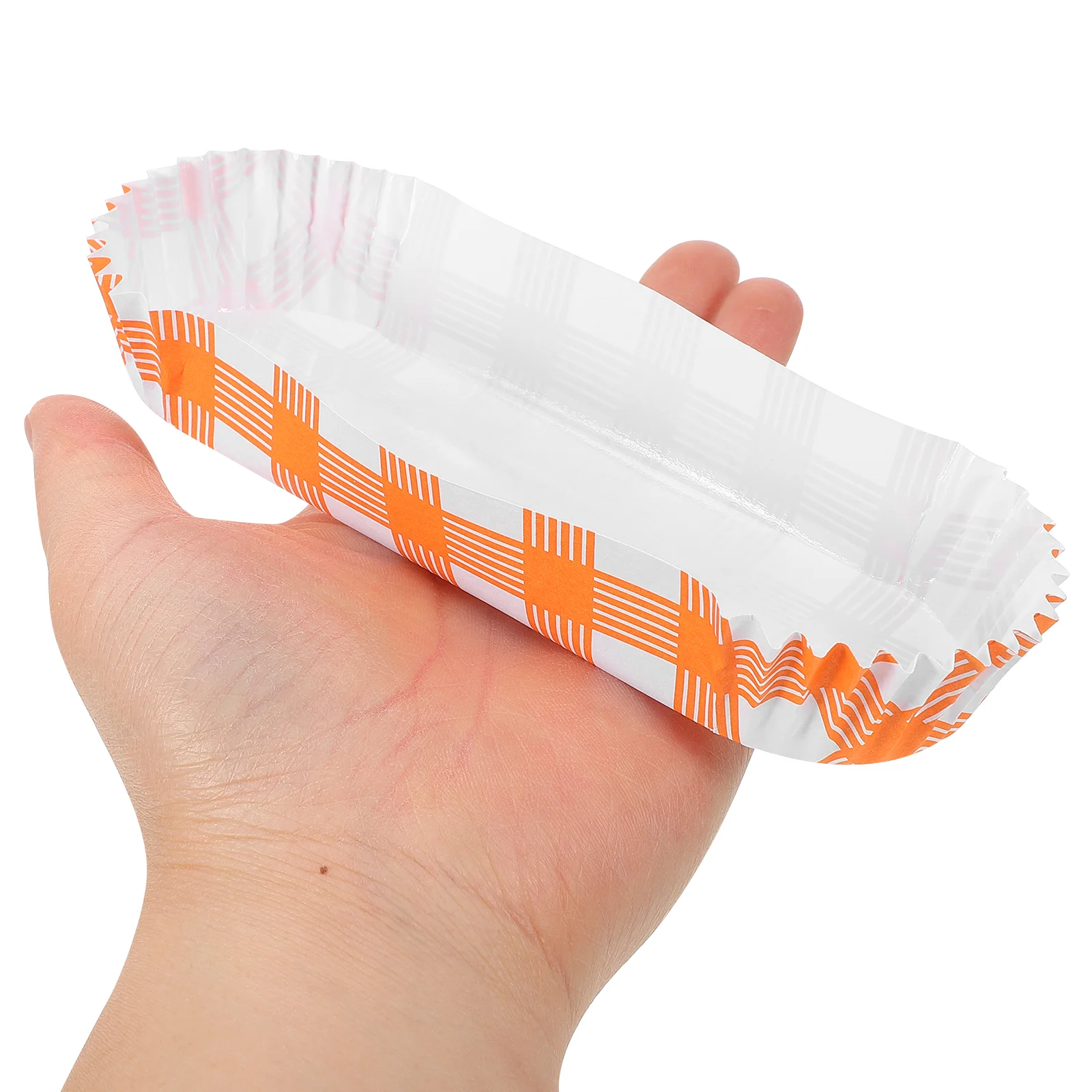 100 Pcs Paper Hot Dog Tray Trays Snacks Holder Dogs Greaseproof Packing Fried Food Wrappers Hotdog