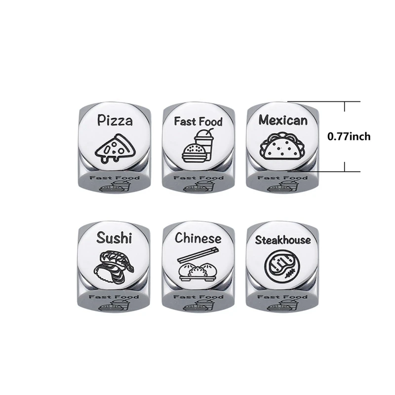 Food Decision Dice Decider For Couple Boyfriend Girlfriend Husband Wife Date Night Dice Gifts For Him Her 5