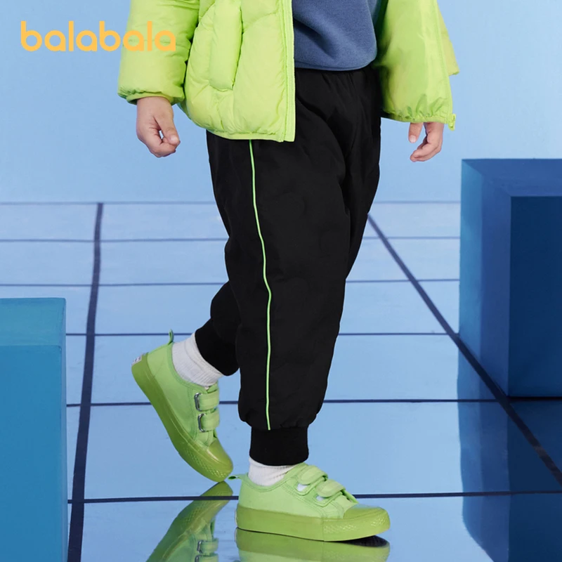 

Balabala Toddler Unisex Trousers Autumn and Winter 2023 New Fashion Down Pants