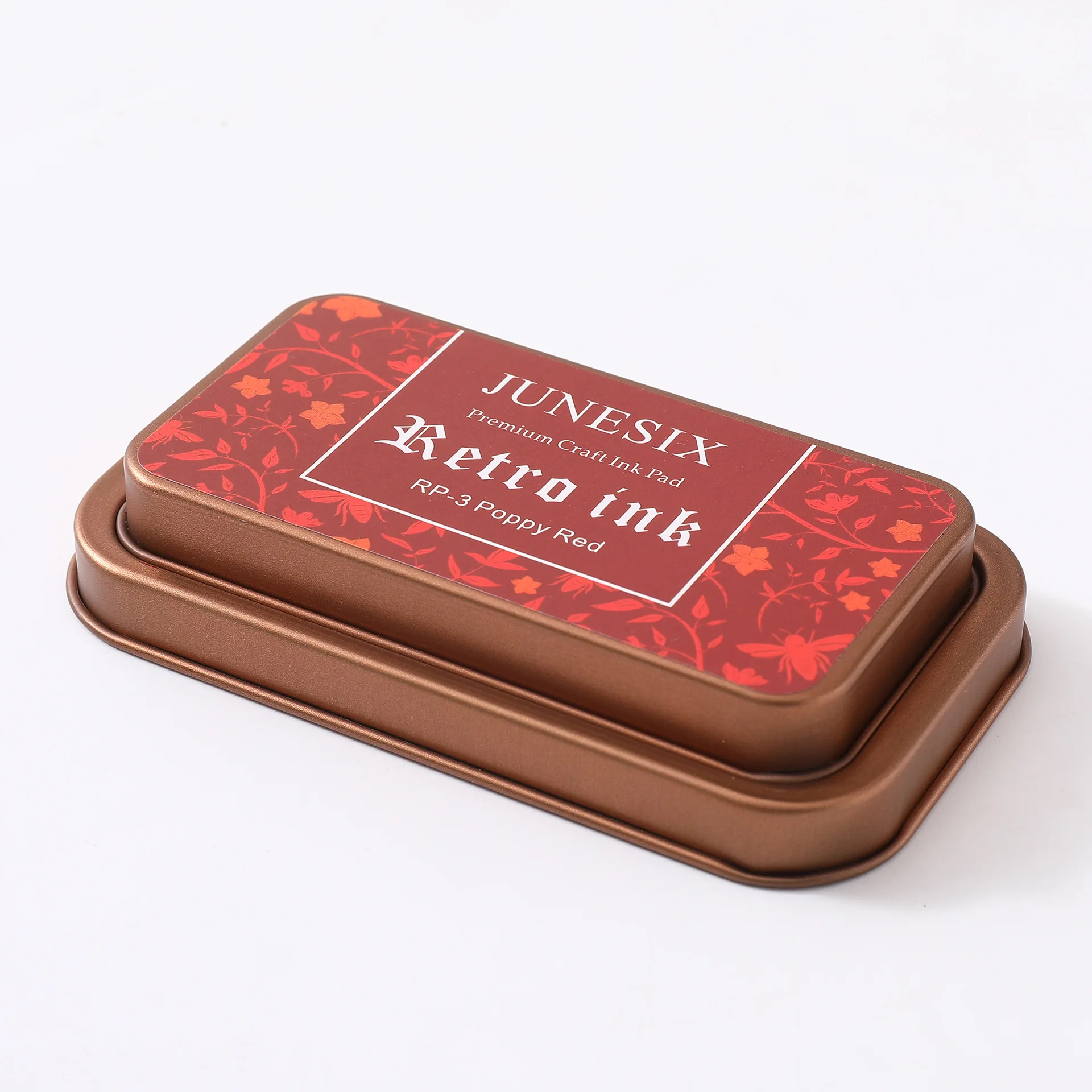 Retro Iron Box Printing Stand for DIY Rubber Stamps and Ink Pad