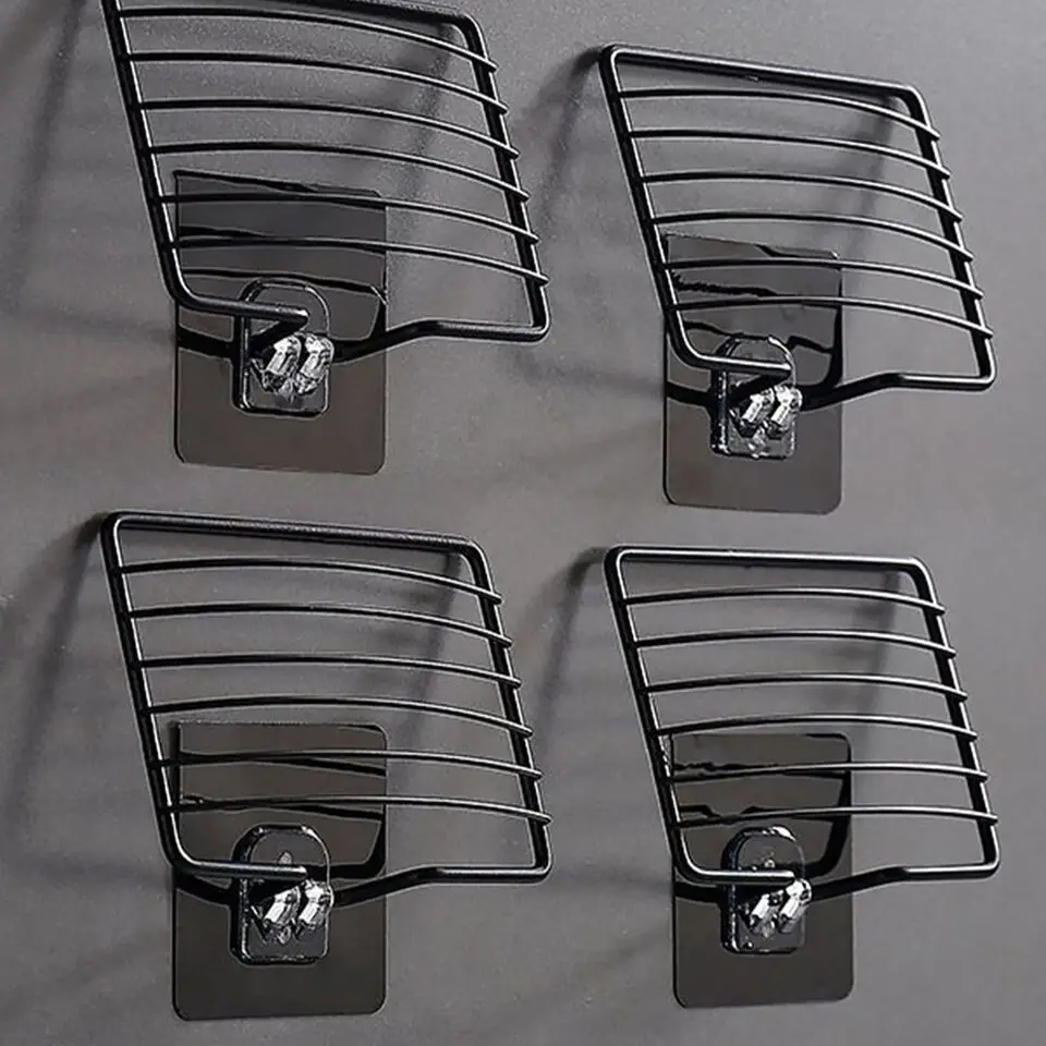 Stainless Steel Soap Rack Wall Mounted Soap Holder Sponge Dish Bathroom Accessories Dishes Self Adhesive soap holder,soap dish rack