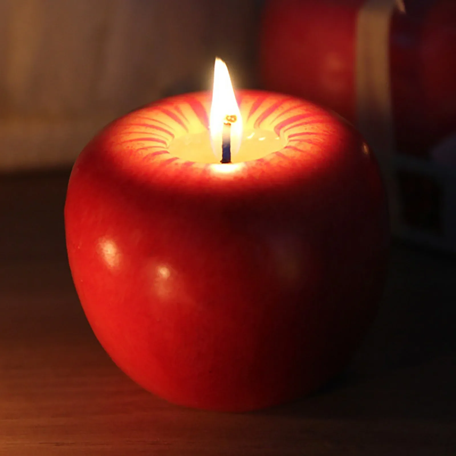 

Artificial Apple Shape Fruit Candle Holder Scented Candles Soy Wax Christmas Decorations Home Decoration Xmas Eve Candle