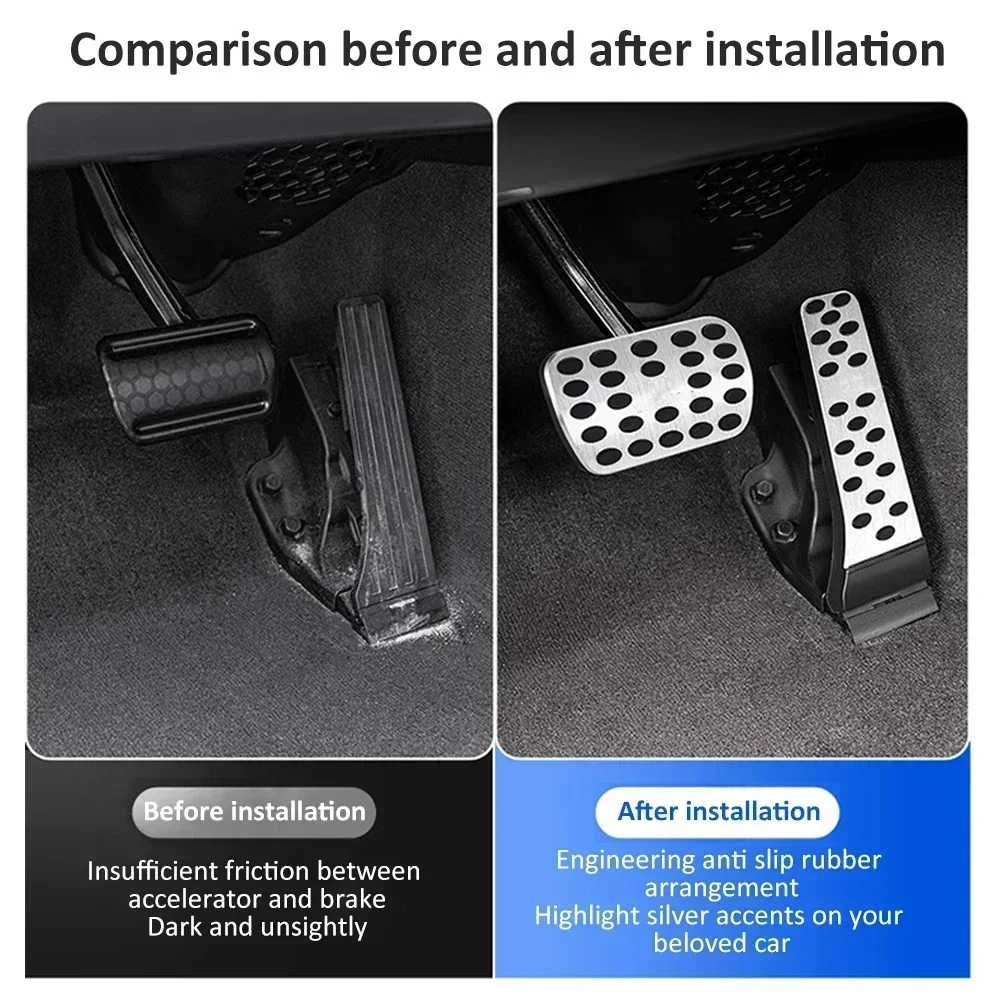 For Mercedes Benz EQE EQC EQS EQA V295 H243 N293 V297 450+ 350 Car Restfoot Pedals Pads Fuel Brake Non-slip No Drilling Covers