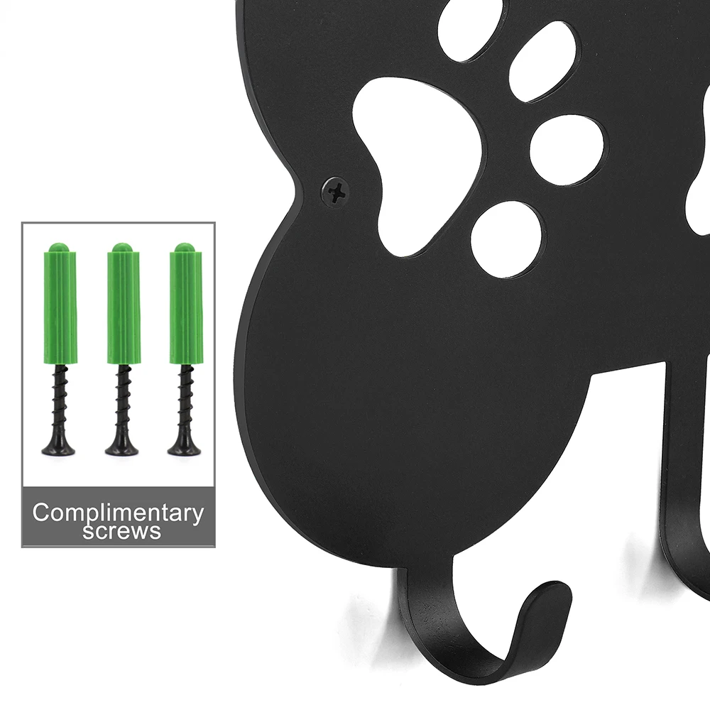 Title 11, 5 Hooks Dog Leash Hanger Metal Dogs Toy Wall-mo...