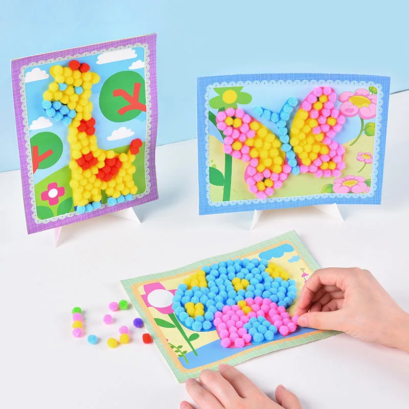 100Pcs 15-25mm Colorful Pompoms DIY Dolls Garment Handmade Material Soft Fluffy Pom Poms Ball For DIY Kids Toys Accessories