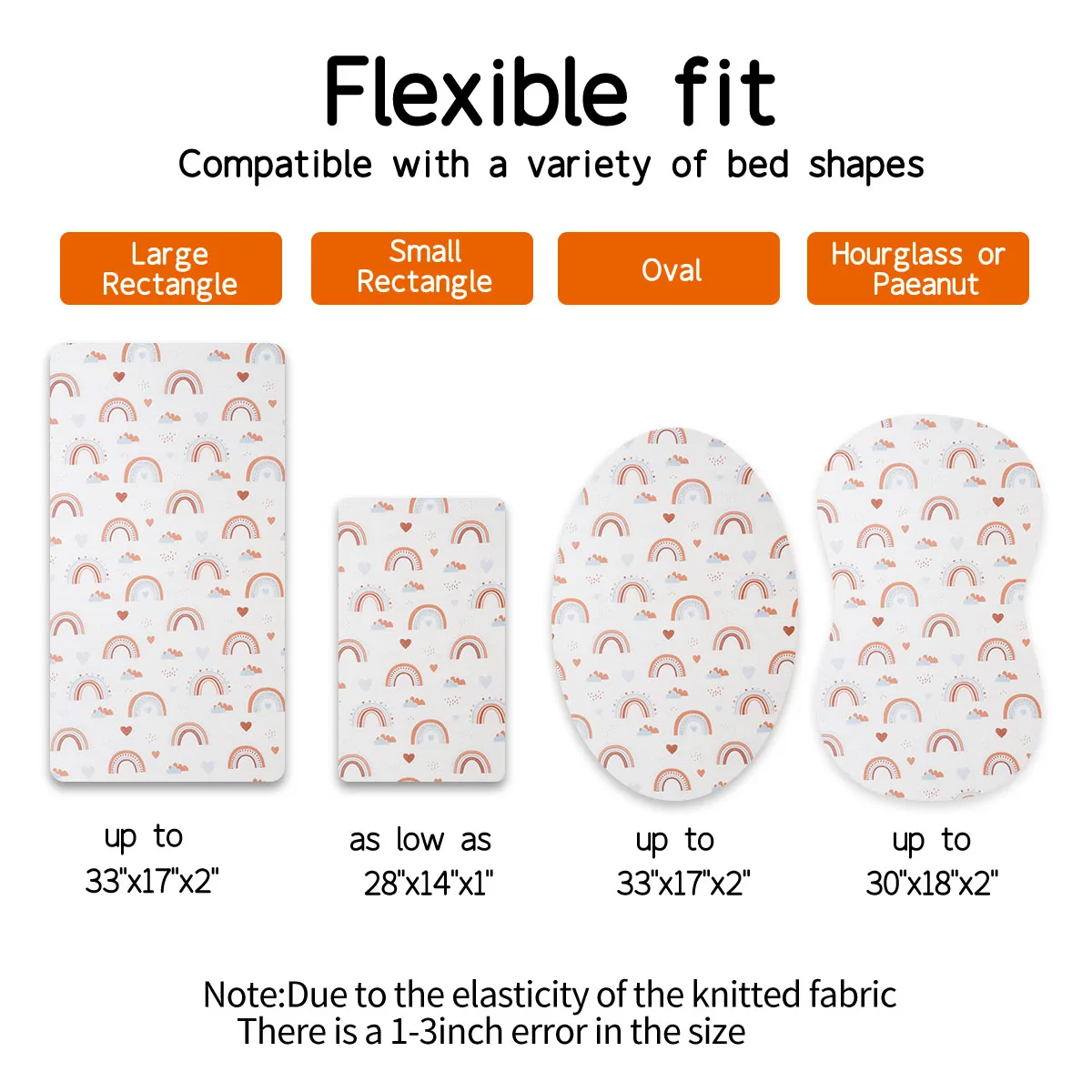 Kangobaby # La mia vita morbida # Nuovo design 100% poliestere fibra simile al cotone lenzuolo per culla neonato lenzuolo dimensioni 66x41 cm - immagine 2