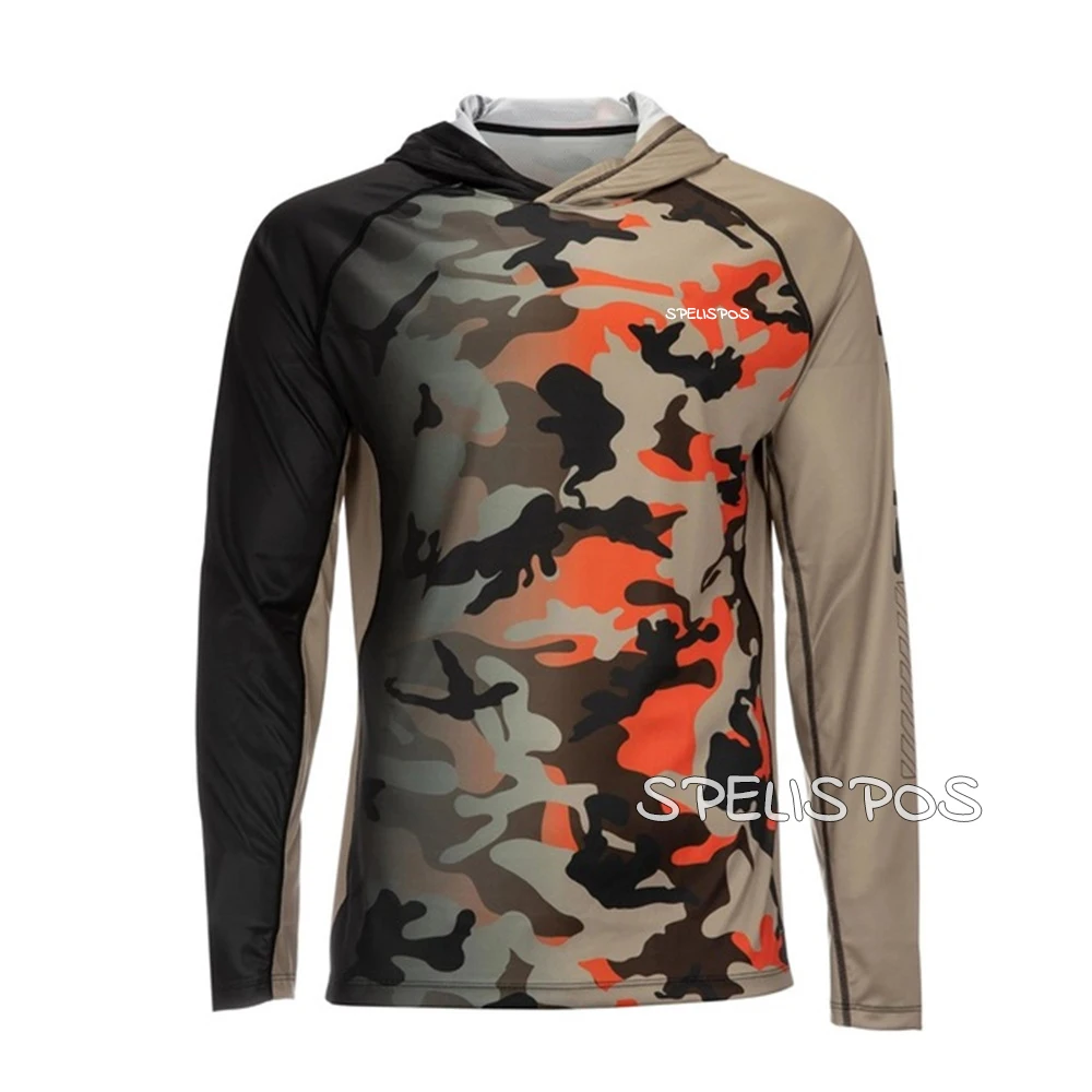 Camisas de pesca para hombre, ropa de rendimiento, Vestido de manga larga, Jersey transpirable, protección UV, 50