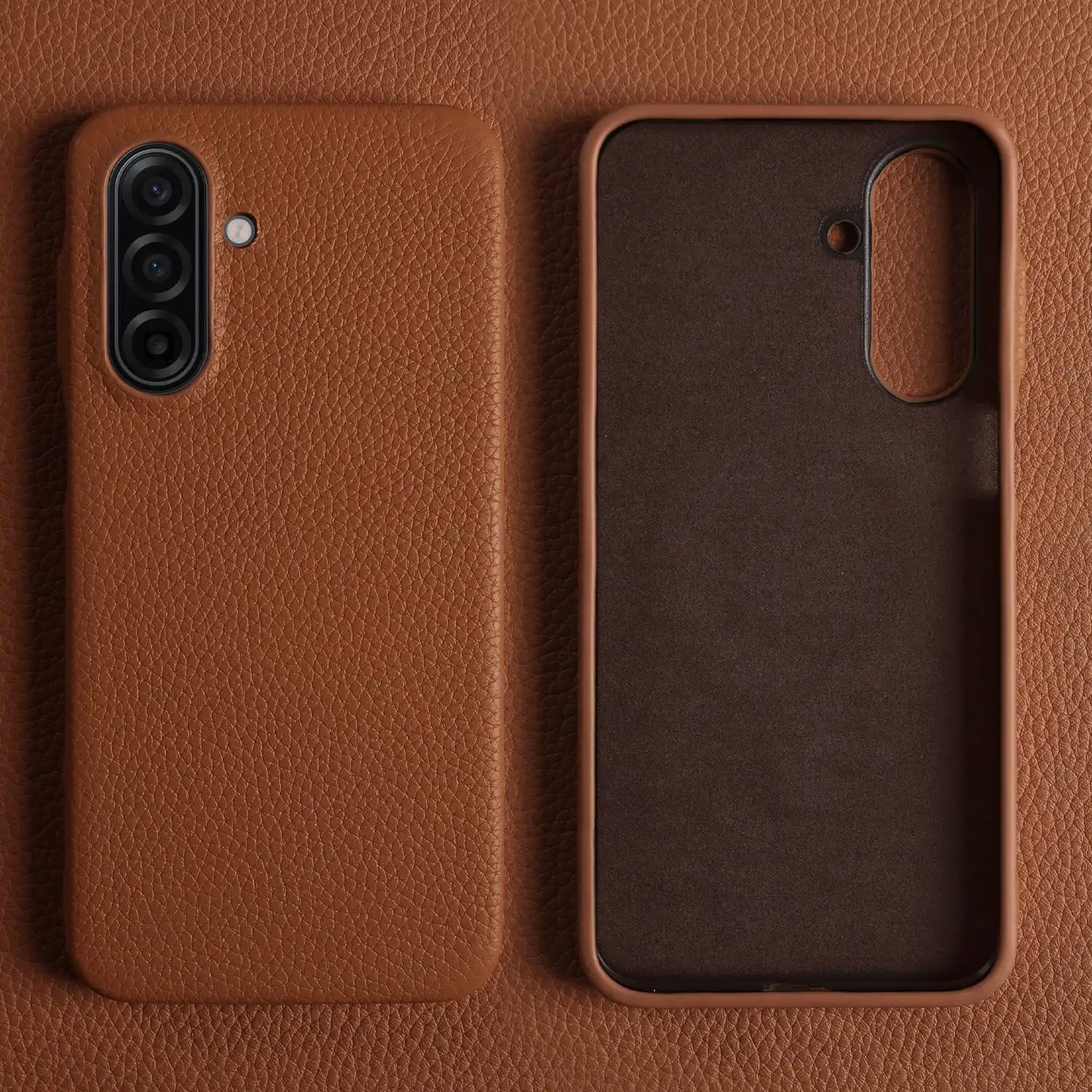 Luxury Genuine Leather Full Wrap Shockproof Phone Case - Premium Back Cover