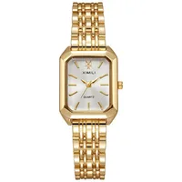 2025 Fashion Women's Quartz Watch Simple Square Silver Gold Gold Plated Women's Watch Corporate Alloy Folding Clock Holiday Gift 2