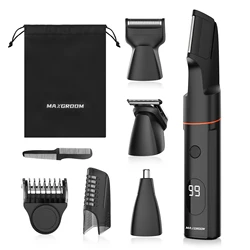 Ultimate Men's Grooming Kit: Waterproof 4 - in - 1 Trimmer for Body, Nose, Beard, and Groin (Body Hair Trimmer)