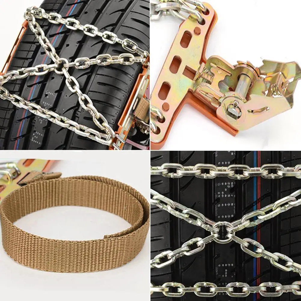 Winter Vehicle Anti-skid Chain tire chains Plus Thick Manganese Steel Chain Adjustable Car Snow Chains Universal Ice Mud Emergency
