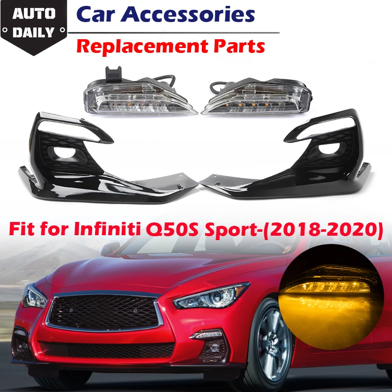 

1 пара, передние противотуманные фасветильник для Infiniti Q50 Sport 2018-2020