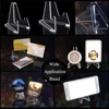 Clear Acrylic Coin Display Stand Holders Small Easel Rack Commemorative Challenge Coin Capsule Holder Support 3