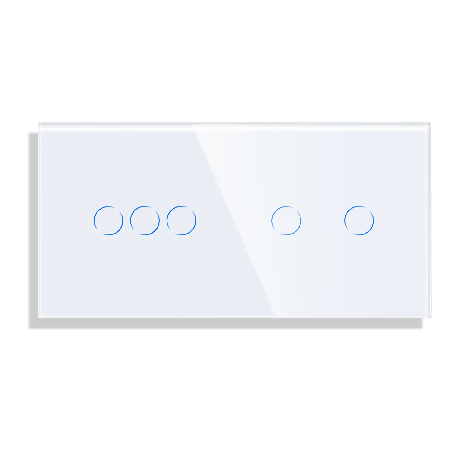 Description Picture 5 of itemDAJIMEI Only Crystal Glass Panel 158mm Pearl White Black 2/3/4/5/6 gang Glass Frame Wall Touch Switch Function DIY-Parts