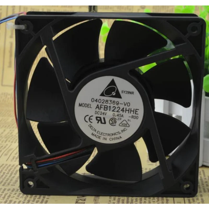 

New CPU Fan for Delta AFB1224HHE 24V 0.45A Server Cooling Fan 12cm 12038 120*120*38mm