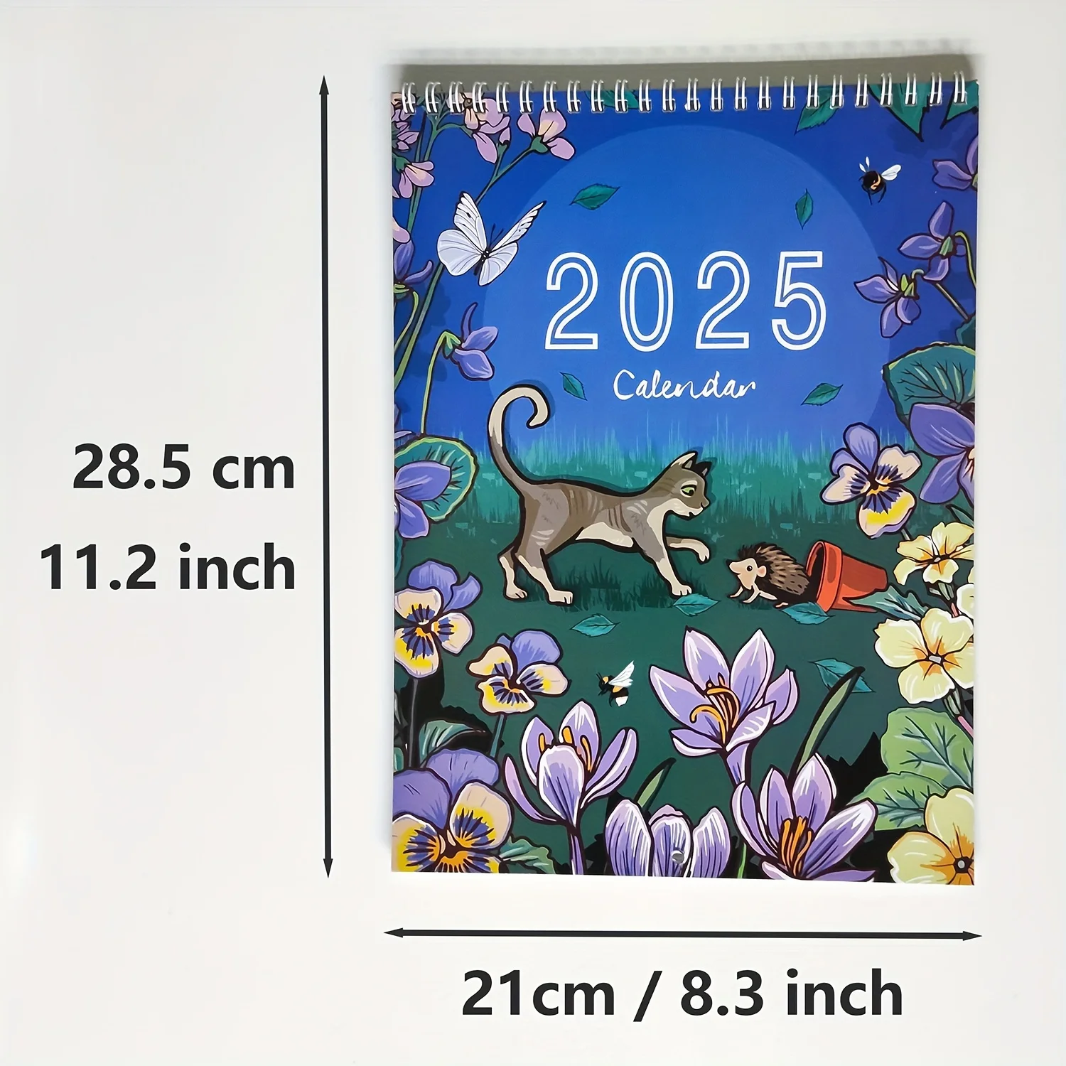 Nature & Wildlife Art Wall Calendar-Monthly Planning Organizer with Sturdy Paper-Animal Illustrations for Scheduling