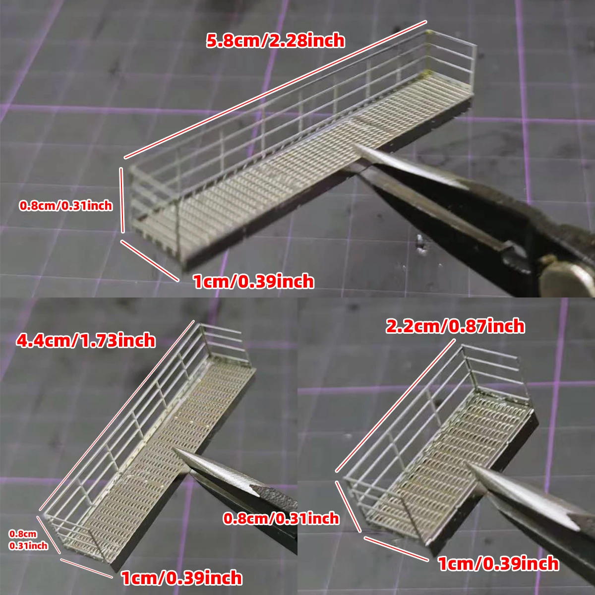 1/100 PE 로봇 메카 스케일 모델 키트 유지보수 플랫폼 공중 보행로 스캐폴드 관측 플랫폼 모래 테이블 디오라마 모델