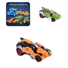 

Cute Dinosaur Car Combined Into One Automatic Transformation Plastic Dinosaur Car Toy Hand-on Ability for Children