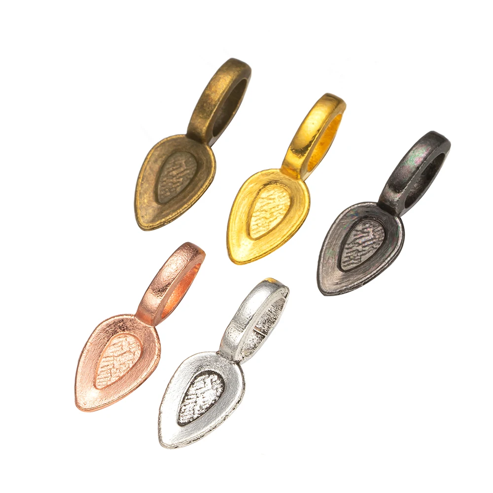 20/50pcs Herz Spatel leere Basis Anhänger für DIY Cabochon Halskette Ohrring Armband Schmuck Herstellung liefert Charms Zubehör – Detail 2