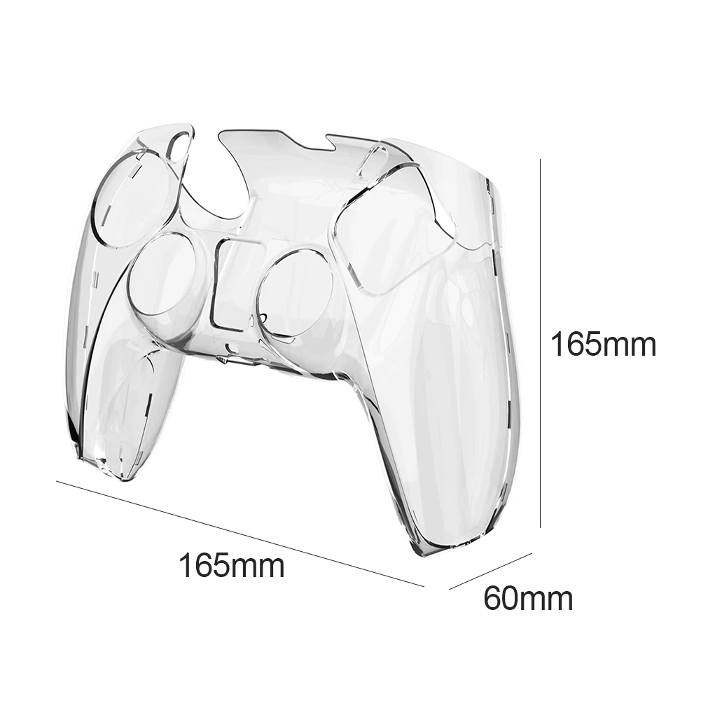 For PS5 DualSense Skin Transparent Clear PC Cover Silicone Ultra Slim Protector Case for PlayStation 5 Controller Accessories