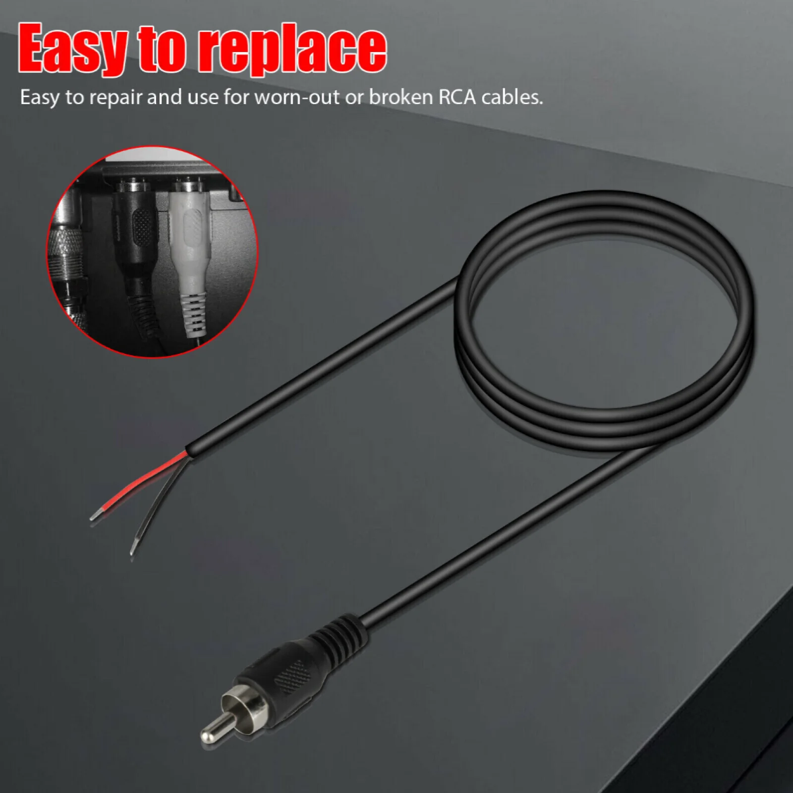 2Pcs RCA  ÷ - ̾ ̺  ڵ CD DVD ÷̾ Ʃ   Ŀ   HDTV ̺ 1m