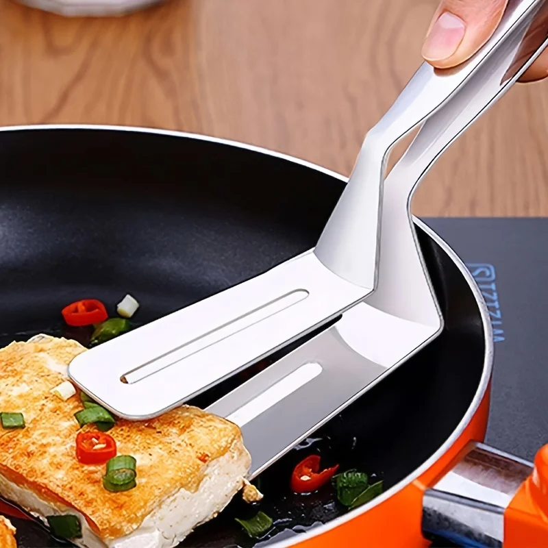 Stainless Steel Kitchens Tong Multi-purpose Gripper Bread Clip Steak Clamps Fried Steak Clamp Barbecue Tongs Beefsteak Turner food tongs