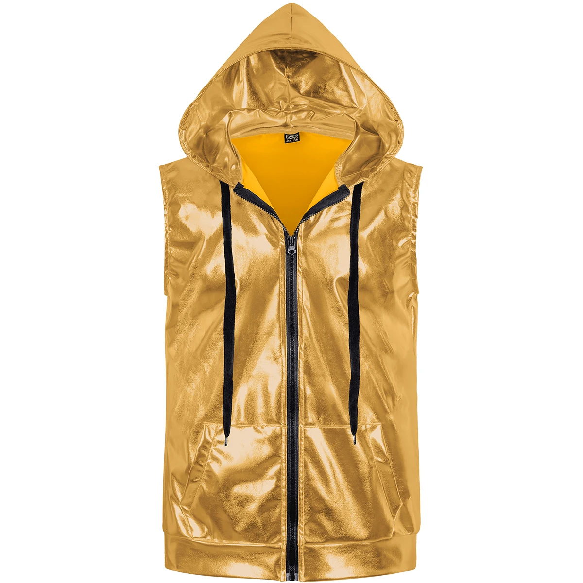 トップス 00s gimmick nylon hoodie vest archive 00s archive gimmick hooded zip vest Y2K
