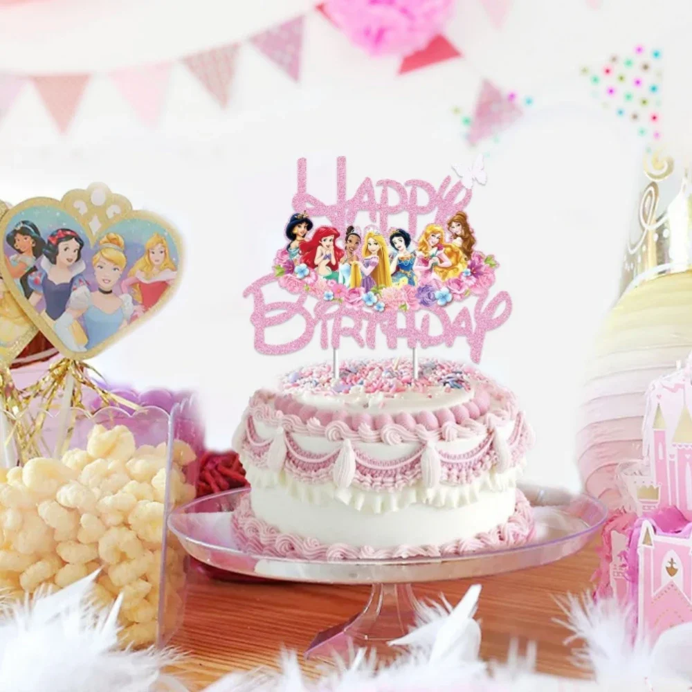Decorazione Torta Principessa - Cake Topper E Striscione Compleanno Per Feste Bambine - Foto 2