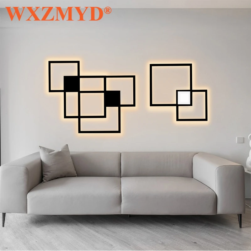 wifi ceiling light Modern LED wall lamp Panel Light for Living Room DIY Wall Decoration Panel Lamp Module Lamps Round Square Panel Lighting led slim panel light