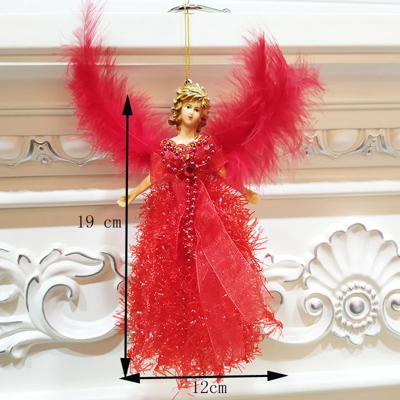 Aceshop 3 stuks kerstversiering poppen, engel Kerstmis ornamenten pluche engel pop hanger kerstboom hangende decoratie hanger cadeau