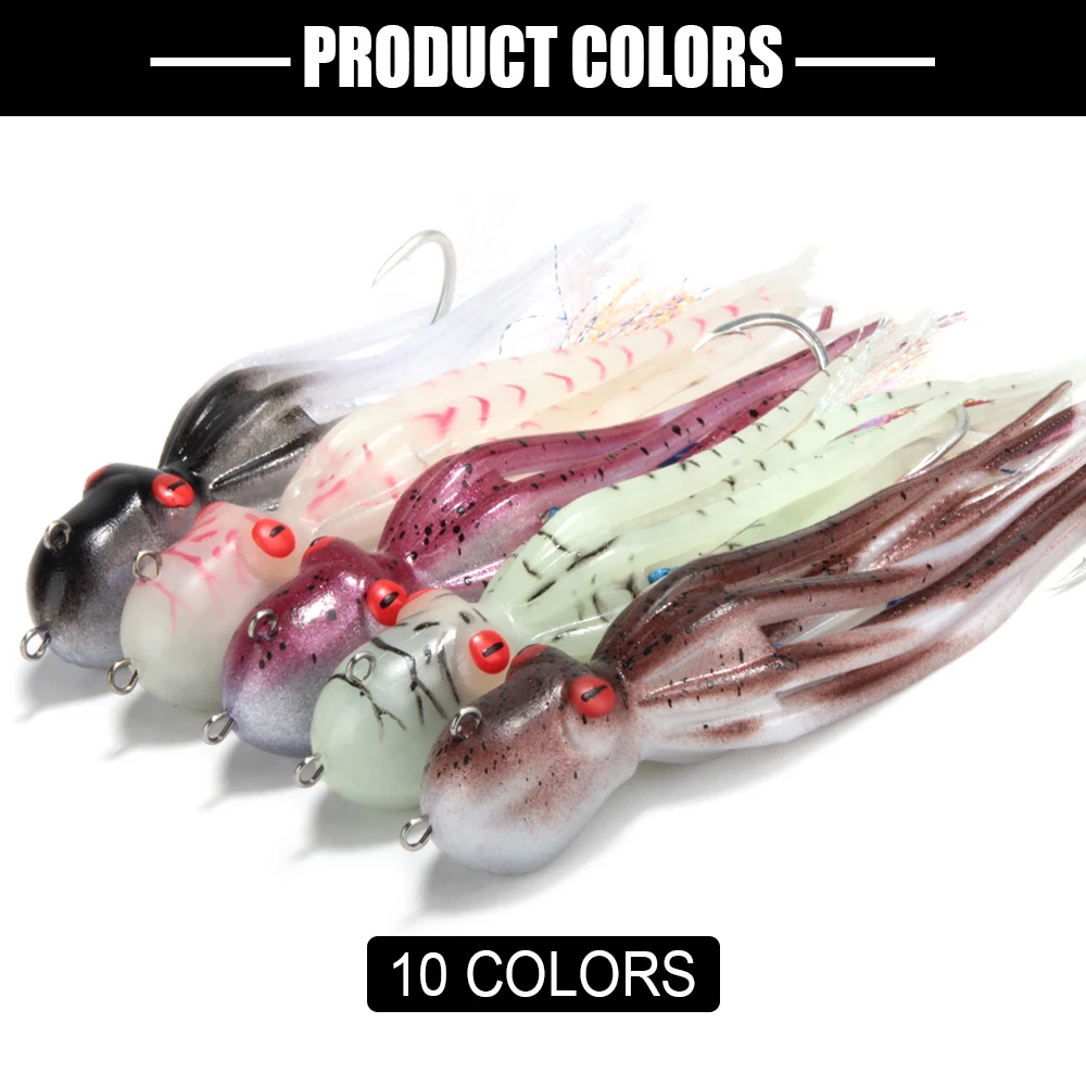 Soft PVC Saltwater Pre-Rigged Creature Squid Jigs Actopus Jig