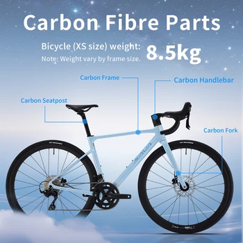 Carbon Road Bike, Adult Racing Bike, 1
