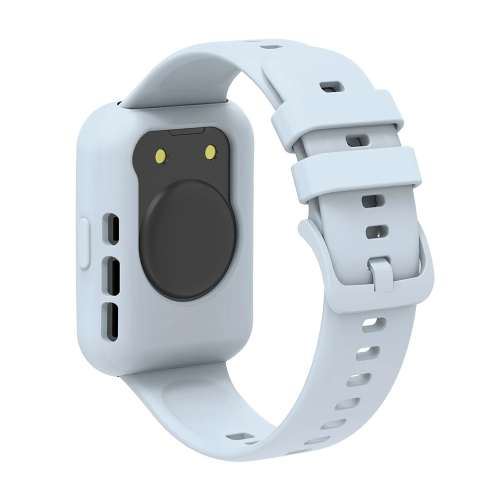 Enhanced Silicone Strap with Protective Case for Smartwatch Replacement Band