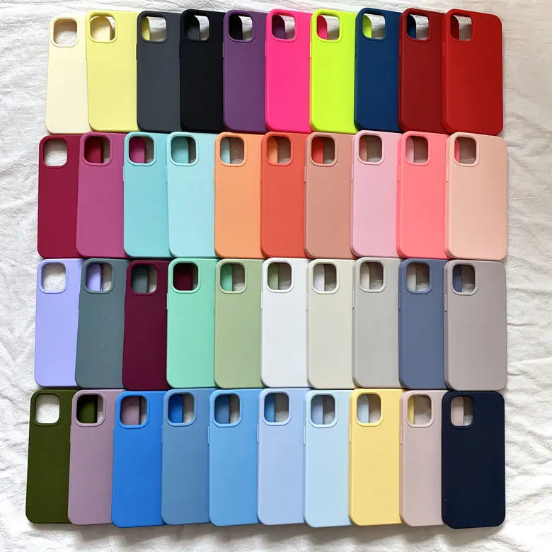 With Box Cover for iPhone 13 Official Original Silicone Case 12 Mini 11 Pro Max XR XS X 8 7 6 6S Plus SE 2020 Cases | Мобильные