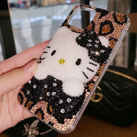 For iPhone 15 Pro Max iPhone 8 Plus Phone 14 7 12 11 13 Case iPhone case phone case Rhinestone Protective Case Silicone Xs Drop-Resistant Trendy Female