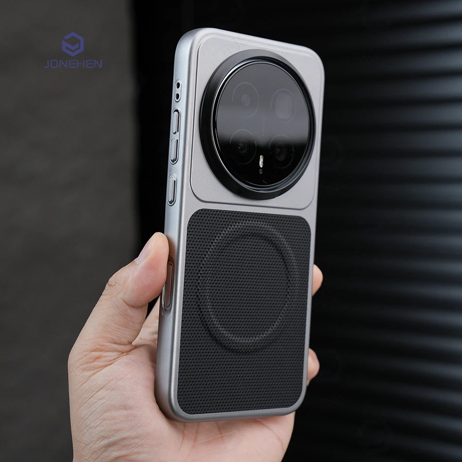 Slim Textured Fabric Magnetic Case with Raised Lens Frame - Matte Finish
