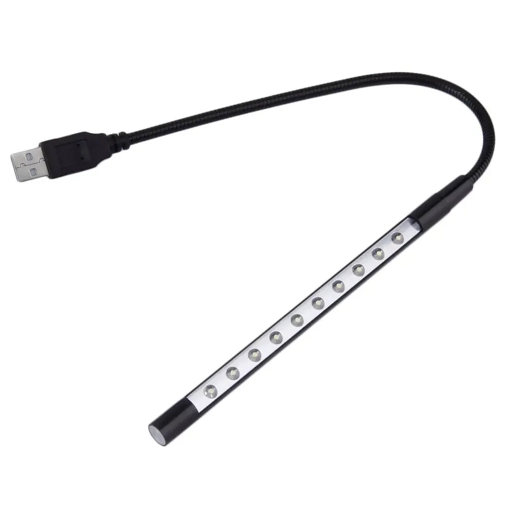 

Mini Portable Flexible 10 LEDs USB Light Computer reading Lamp for Notebook Laptop Computer Desktop PC Keyboard Light Weight