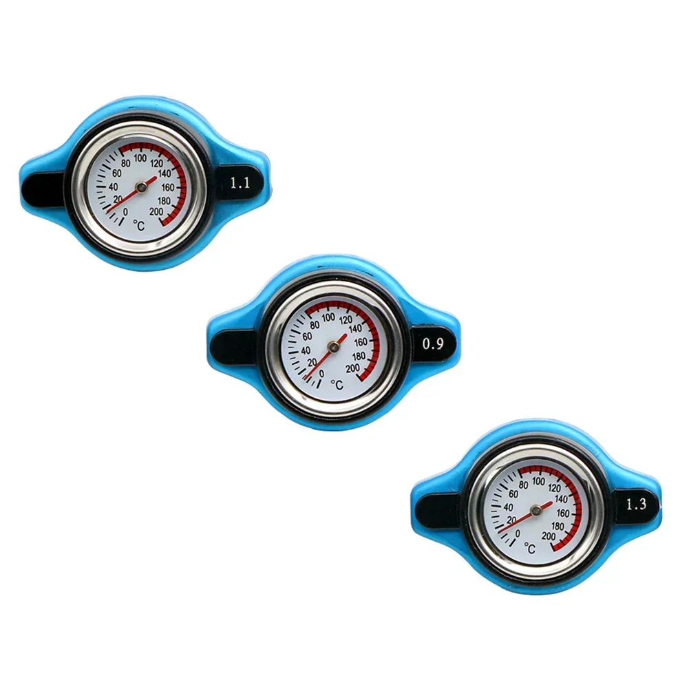 Radiator Cap Car Automobile Styling Thermo Radiator Cap Tank Cover Water Temperature Gauge Utility Safe 0.9 Bar/ 1.1 Bar/1.3 Bar